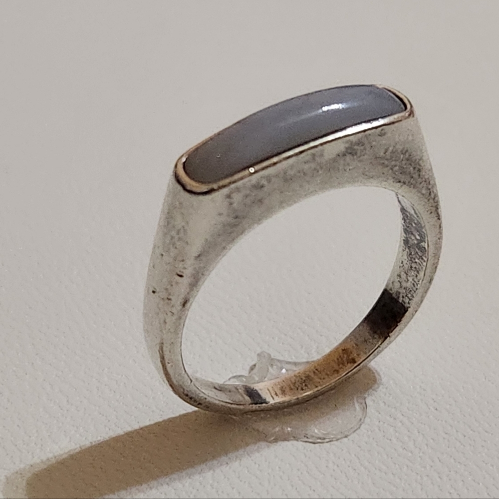 Carolyn Pollack Sterling Silver Blue Chalcedony Ring Size 8 - Picture 8 of 10